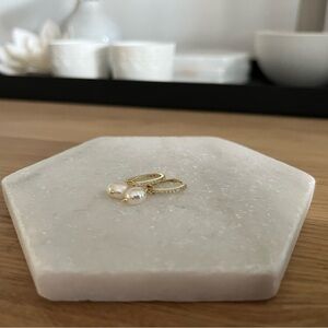 18 k Gold plated Pearl Drop Earrings